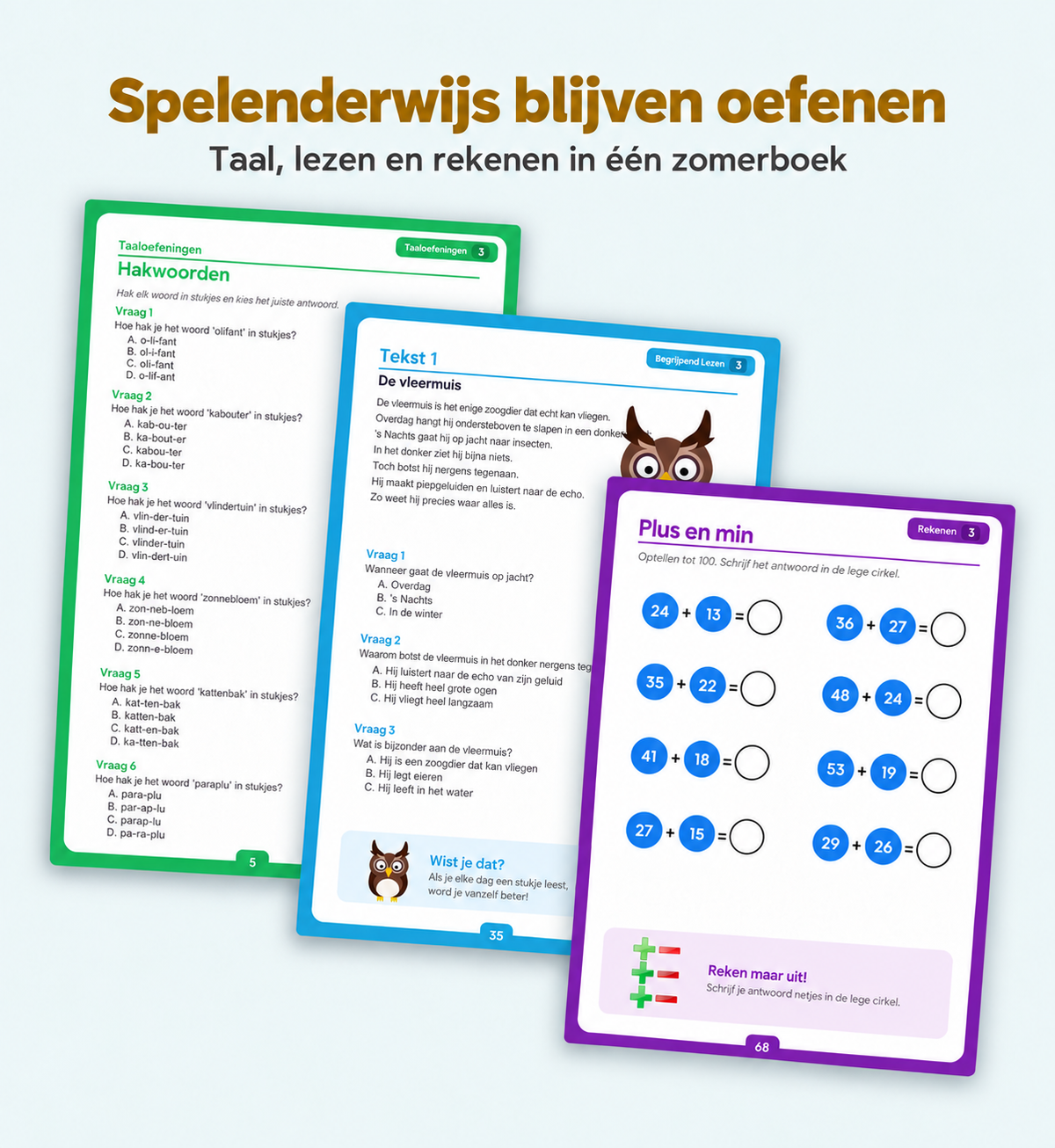 Zomerboekie groep 5 - voorbeeldpagina's