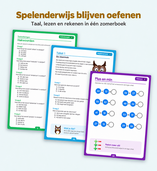 Zomerboekie groep 5 - voorbeeldpagina's