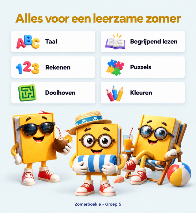 Zomerboekie groep 5 - onderwerpen