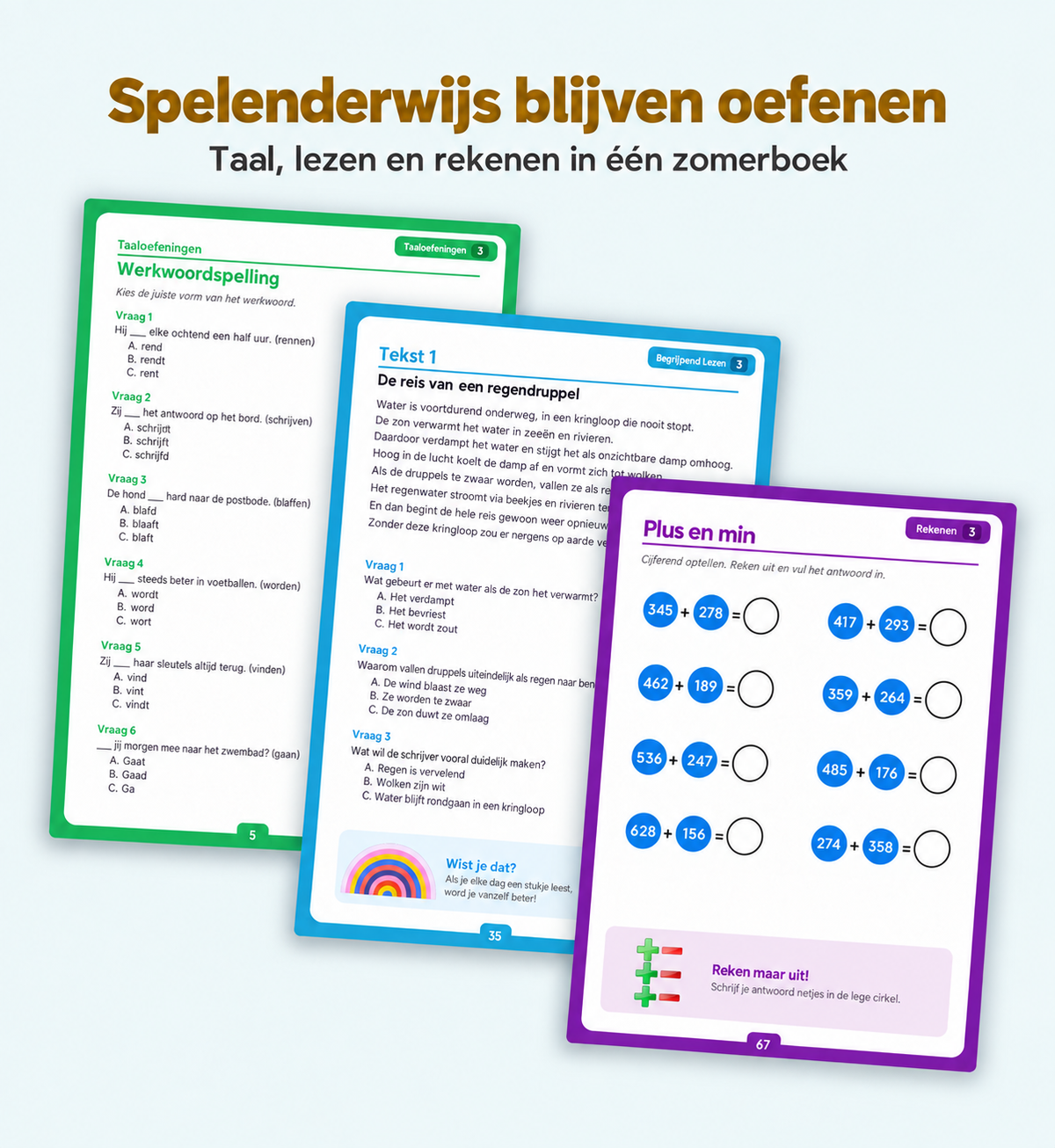 Zomerboekie groep 7 - voorbeeldpagina's