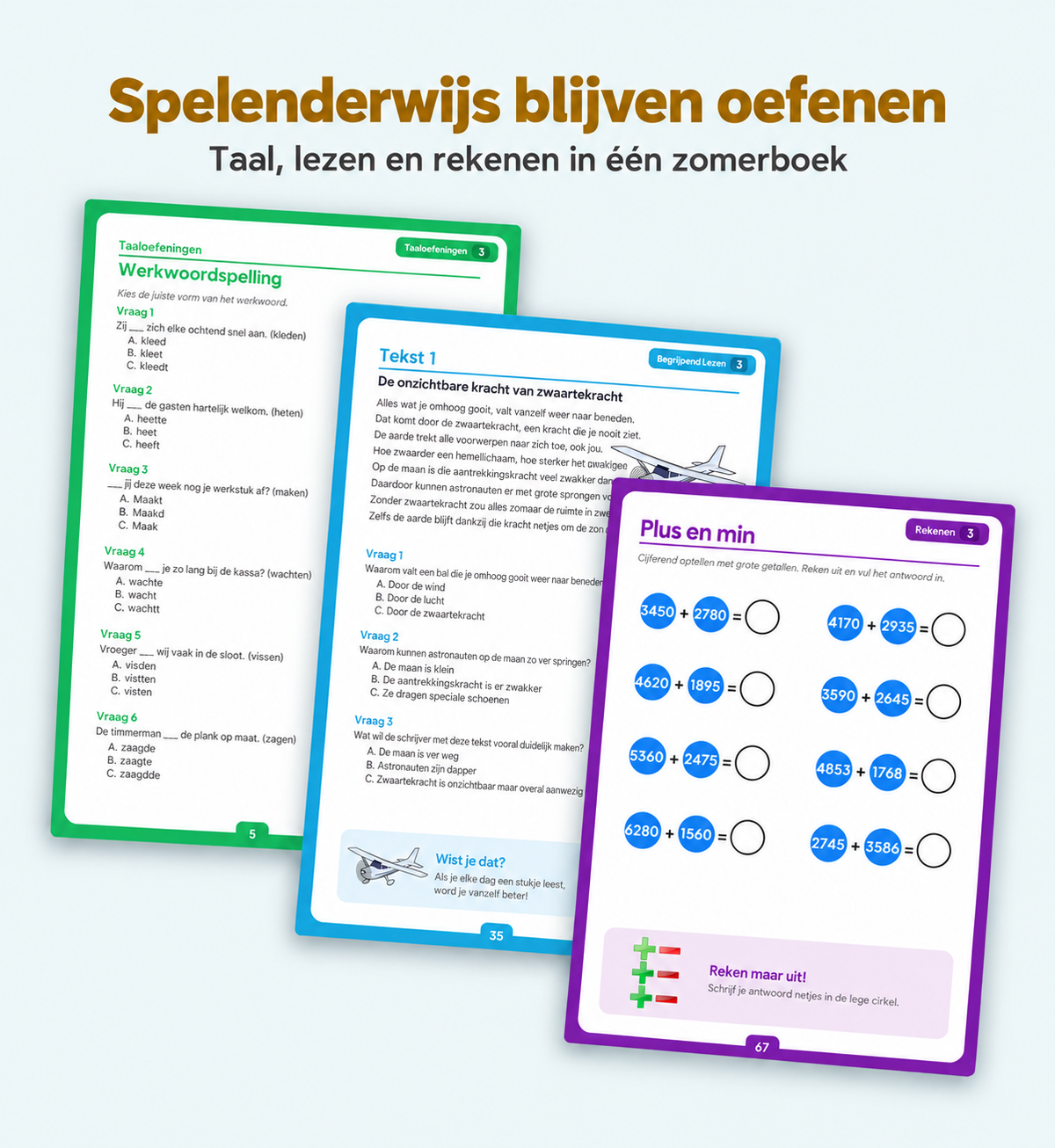 Zomerboekie groep 8 - voorbeeldpagina's