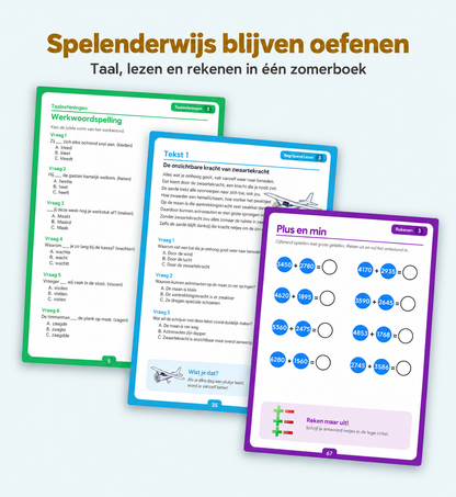 Zomerboekie groep 8 - voorbeeldpagina's